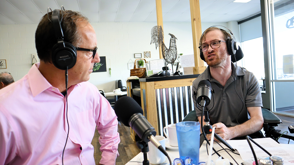 Tom Didier interviews Luke Labas, Director of the Inclusion Institute, at Willie's Cafe for the latest episode of his Tuesdays with Tom podcast